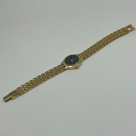 Citizen Gold Tone Stainless Steel Black Dial Women’s Quartz Watch, 22mm Working - Picture 7 of 8